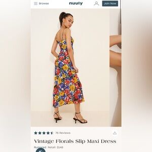 Vintage Florals Slip Maxi Dress - Rumored